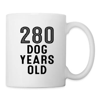 280 Dog Years Old 40th Birthday - Mug - white - Right