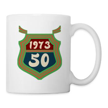 1973 né 50 ans - Mug blanc - blanc - Droite