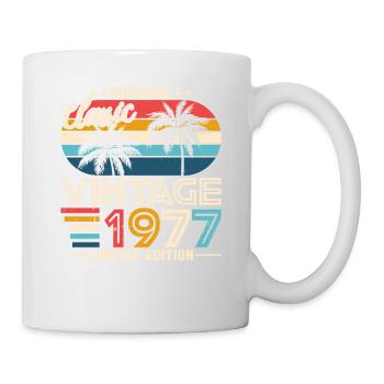 Vintage 1977 - Retro Birthday Gift Idea - Mug - white - Right