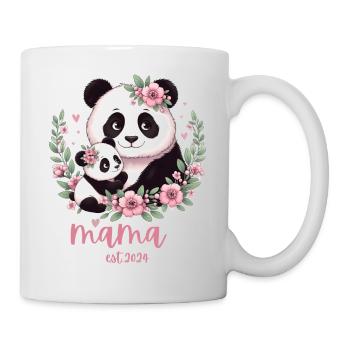 Mama est 2024 I Panda Bear Mum I First Time Mom - Tasse - Weiß - Rechts