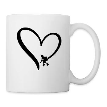 Roller Skating Heart Roller Skater - Tasse - Weiß - Rechts