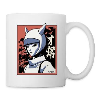 Japan Manga: Edo Cat Girl Samurai Ninja - Mug - white - Right