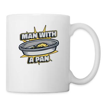 Homme avec une casserole prospection mineur placer exploitation minière - Mug blanc - blanc - Droite