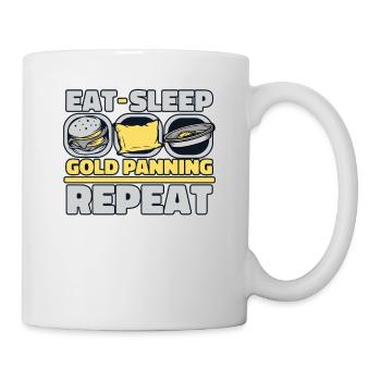 Manger Dormir Or Panoramique Répéter Prospection Mineur - Mug blanc - blanc - Droite