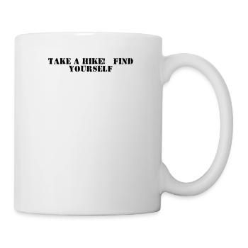 Wandern - Take a hike, find yourself - Tasse - Weiß - Rechts