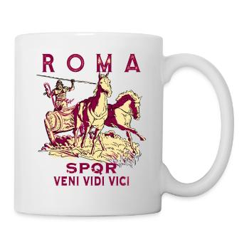 ROMA CHARIOT SPQR VENI VIDI VICI - Mug blanc - blanc - Droite