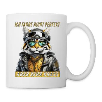 CAT LEATHER JACKET MOTORCYCLE PERFECT CRASS - Mug - white - Right