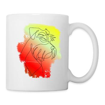 COLOR SCHNAUZER ONE LINE - Mug - white - Right
