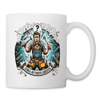Une fois que j’ai travaillé avec des professionnels Charpentier - Mug blanc - blanc - Droite