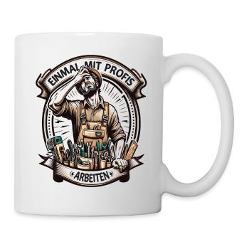 Une fois que j’ai travaillé avec des professionnels Charpentier - Mug blanc - blanc - Droite