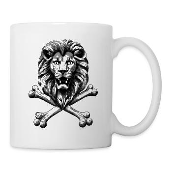 Löwenkopf-Shirt: Abenteuer für kleine Piraten - Tasse - Weiß - Rechts