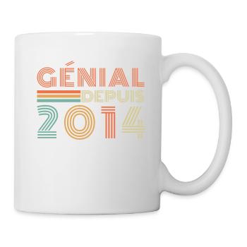 Génial Depuis 2014 Cadeau Retro Anniversaire - Mug blanc - blanc - Droite