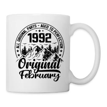 1992 February Original: 32 Years Anniversary Gift - Mug - white - Right