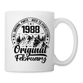 1988 February Original: 36 Years Anniversary Gift - Mug - white - Right