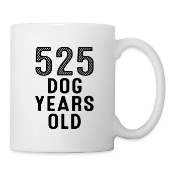 525 Chien Ans 75e Anniversaire - Mug blanc - blanc - Droite
