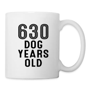 630 Dog Years Old 90th Birthday - Mug - white - Right