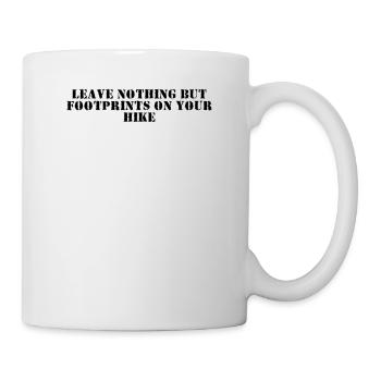 Randonnée - Ne laissez rien d’autre que des empreintes de pas sur votre - Mug blanc - blanc - Droite
