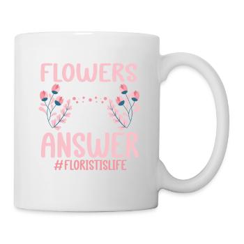 Designer floral Fleuriste Fleuriste Fleuriste - Mug blanc - blanc - Droite