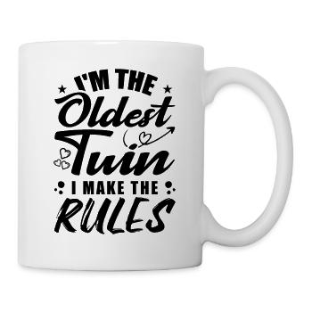 I'm The Oldest Twin Funny Twin Tees - Mug blanc - blanc - Droite