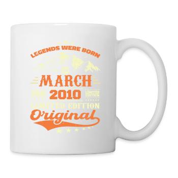 Birthday gift born in March 2010 Vintage - Mug - white - Right
