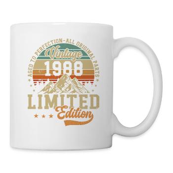 Vintage 1988 - Retro Birthday Gift Idea - Tasse - Weiß - Rechts