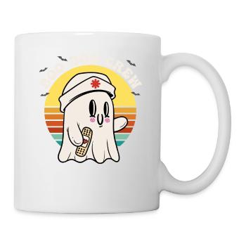 Boo Boo Crew Krankenschwester Halloween - Groovy Lustig - Tasse - Weiß - Rechts