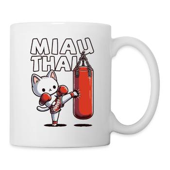 Muay Thai Boxing, Thai Boxing Kickboxen Miau Thai - Tasse - Weiß - Rechts