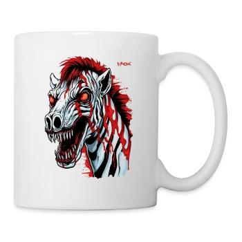 Super Awesome Creature Horror Zombie Zebra - Mug - white - Right