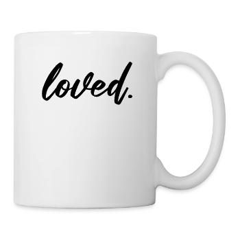 Loved Liebe Valentinstag - Tasse - Weiß - Rechts
