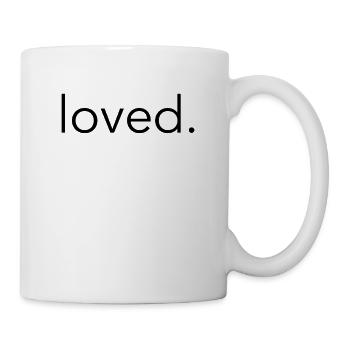 Loved Liebe Valentinstag - Tasse - Weiß - Rechts
