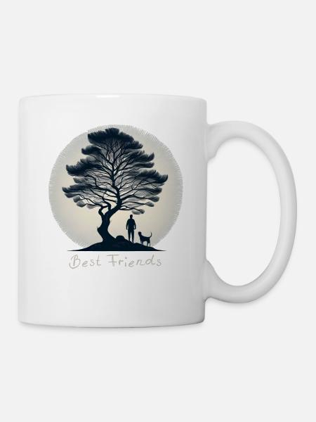 Best Friends Man and Dog - Mug - white