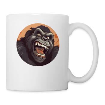 Conception de motifs de singe rugissant de gorille cool - Mug blanc - blanc - Droite