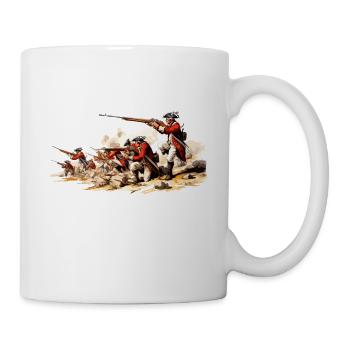 Tuniques rouges Infanterie de ligne du 18e siècle - Mug blanc - blanc - Droite