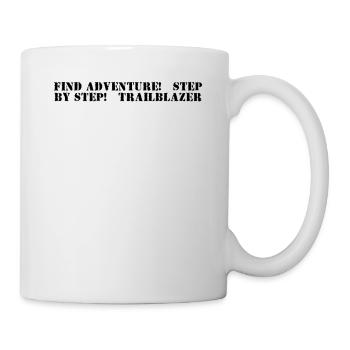 Hiking - Find adventure, step by step, - Mug - white - Right