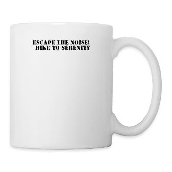Wandern - Escape the noise, hike to serenity - Tasse - Weiß - Rechts