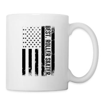 Best Roller Skater - Roller Skating US Flag Roller - Tasse - Weiß - Rechts