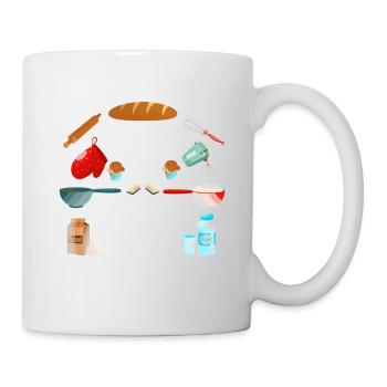 Cuisson Jeu de mots Cuire Cuisinier Chef Boulanger - Mug blanc - blanc - Droite