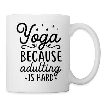 Emménager est difficile - Tahirt Funny Yoga - Mug blanc - blanc - Droite