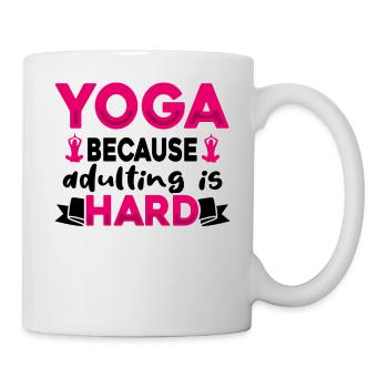 Emménager est difficile - Tahirt Funny Yoga - Mug blanc - blanc - Droite