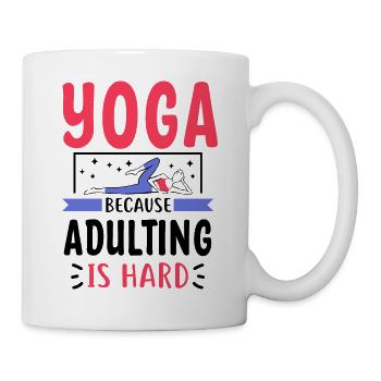 Emménager est difficile - Tahirt Funny Yoga - Mug blanc - blanc - Droite