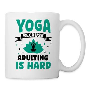 Emménager est difficile - Tahirt Funny Yoga - Mug blanc - blanc - Droite