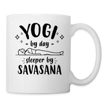 Yogi by Day - Chemise Funny Yoga - Mug blanc - blanc - Droite