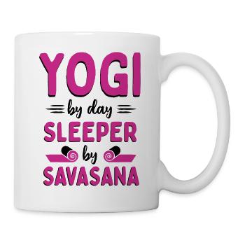 Yogi by Day - Chemise Funny Yoga - Mug blanc - blanc - Droite