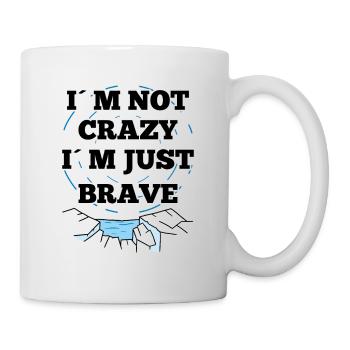 Ice Bath Not Crazy I´m Just Brave Gift Idea - Tasse - Weiß - Rechts