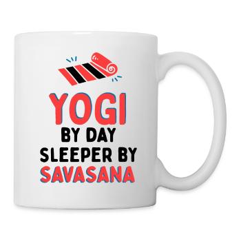 Yogi by Day - Chemise Funny Yoga - Mug blanc - blanc - Droite