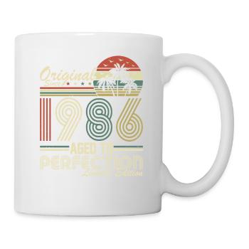 Vintage 1986 - Retro Birthday Gift Idea - Tasse - Weiß - Rechts