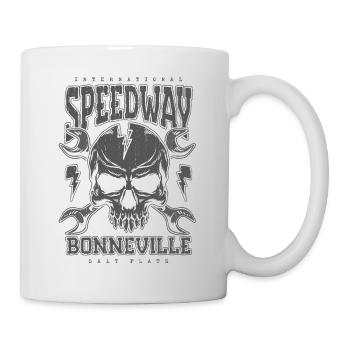 Bonneville Salt Flats Voiture de course rétro vintage - Mug blanc - blanc - Droite