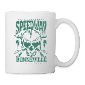 Bonneville Salt Flats Voiture de course rétro vintage - Mug blanc - blanc - Droite