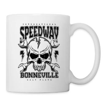 Bonneville Salt Flats Voiture de course rétro vintage - Mug blanc - blanc - Droite