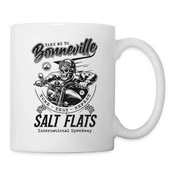 Bonneville Salt Flats Motorradrennen Vintage - Tasse - Weiß - Rechts